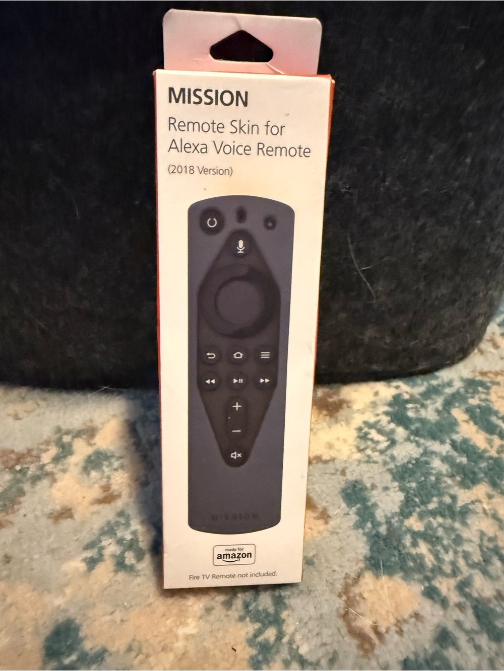 MISSION Remote Skin for Alexa Voice Remote (2018) Grip Texture, Grey Stone